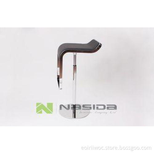 Tall Swivel LEM Piston Stool with leather seat stainless st